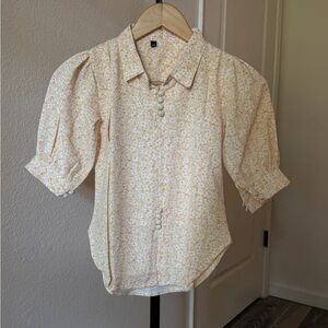 Floral Button-Up Blouse